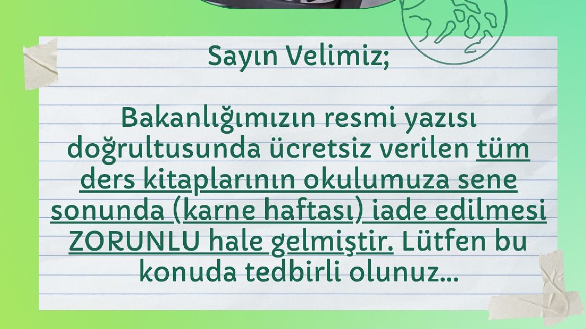 KİTAPLARI GERİ DÖNÜŞÜM İÇİN OKULUMUZA BEKLİYORUZ!